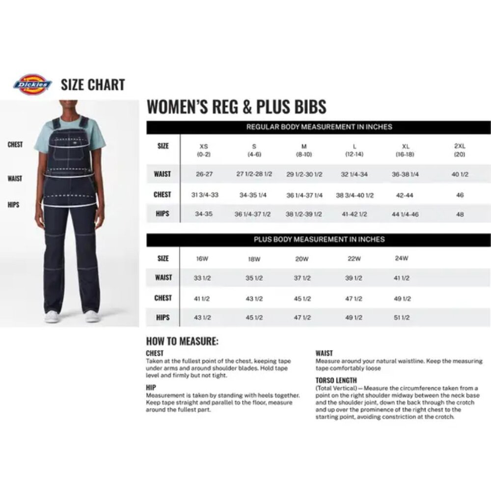 DICKIES Unisex Bib Overalls Blue Denim Workwear 30x30 Sm-Med - Picture 12 of 12